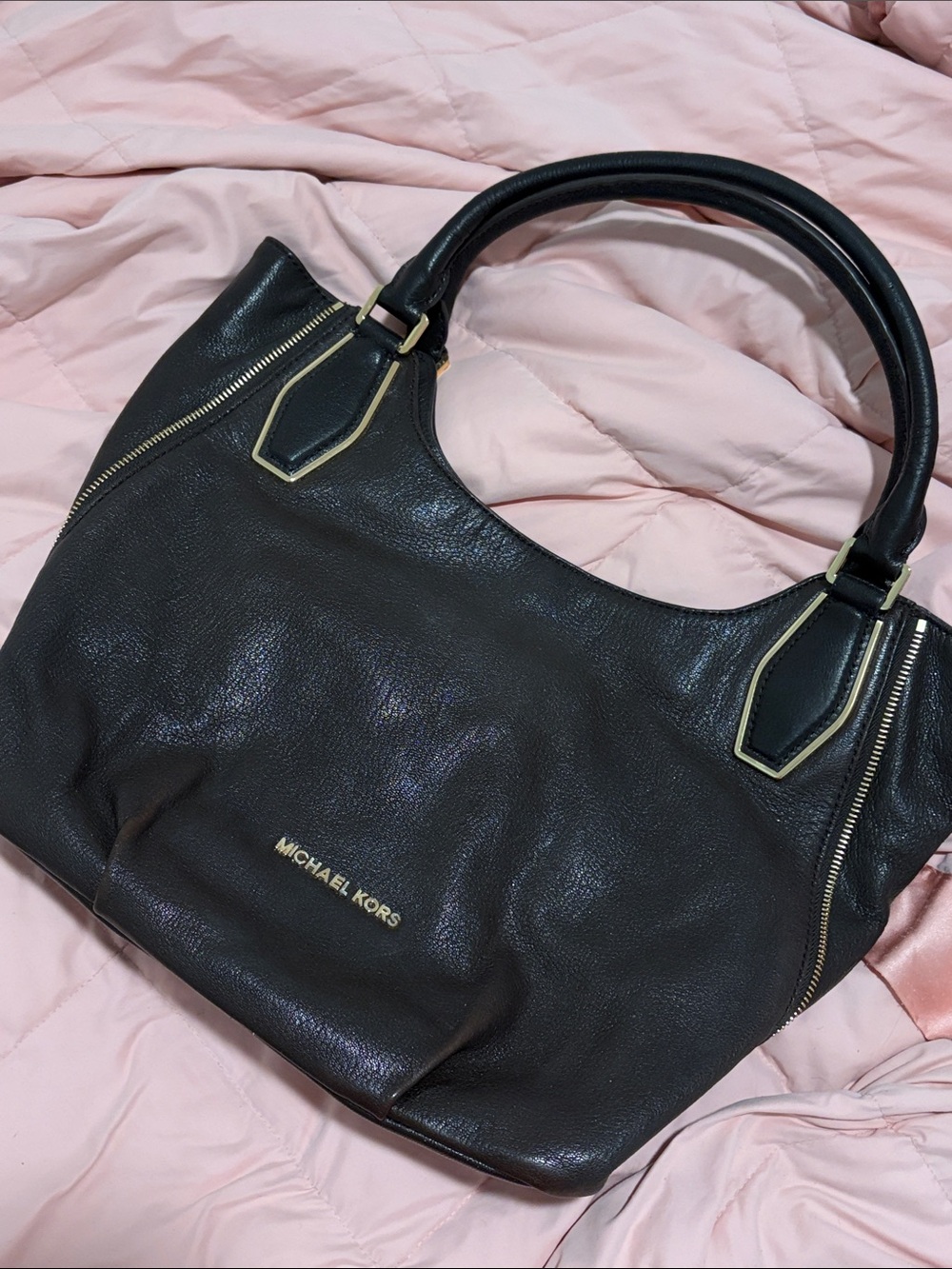 Michael Kors Dark Brown Leather Tote Bag